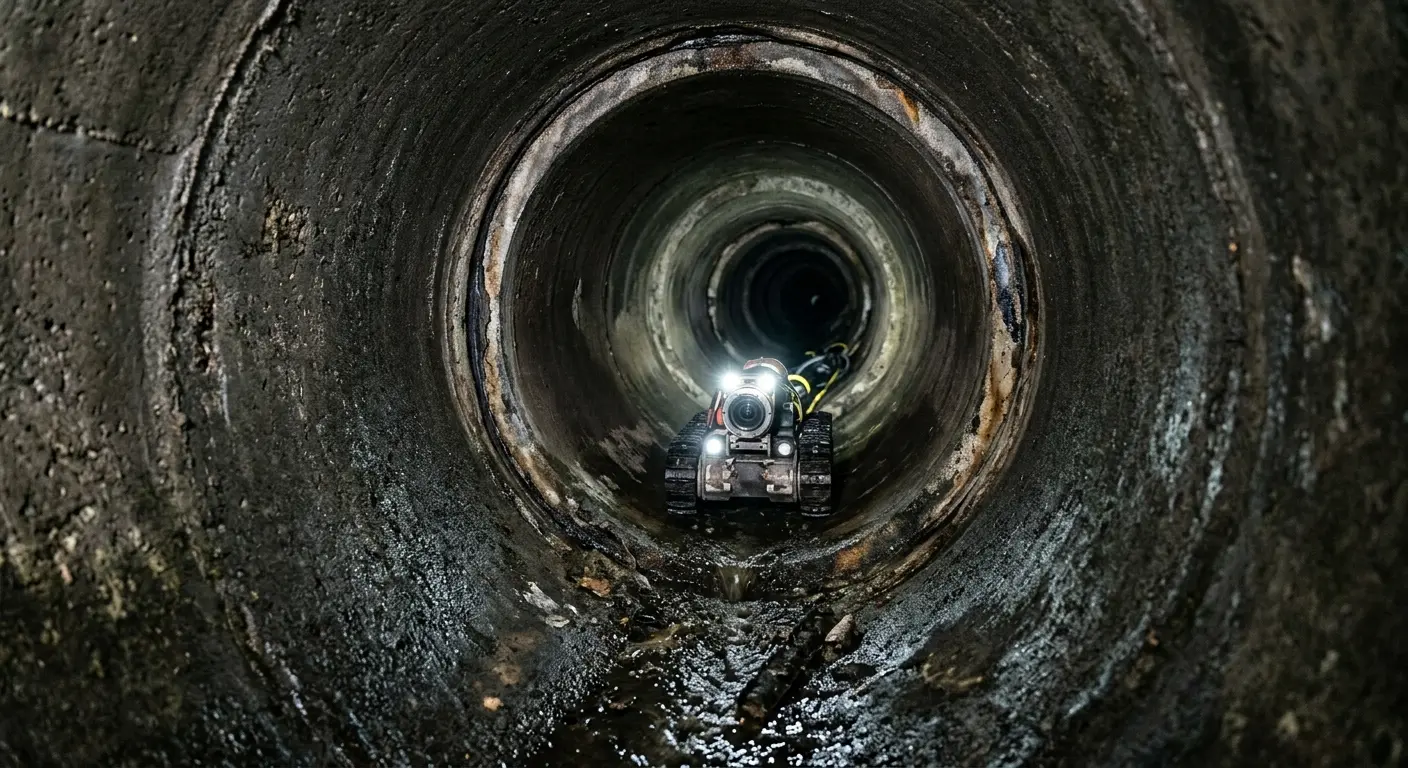 Robotic sewer camera inspecting pipe interior for Sewer Line Repair in Alsip